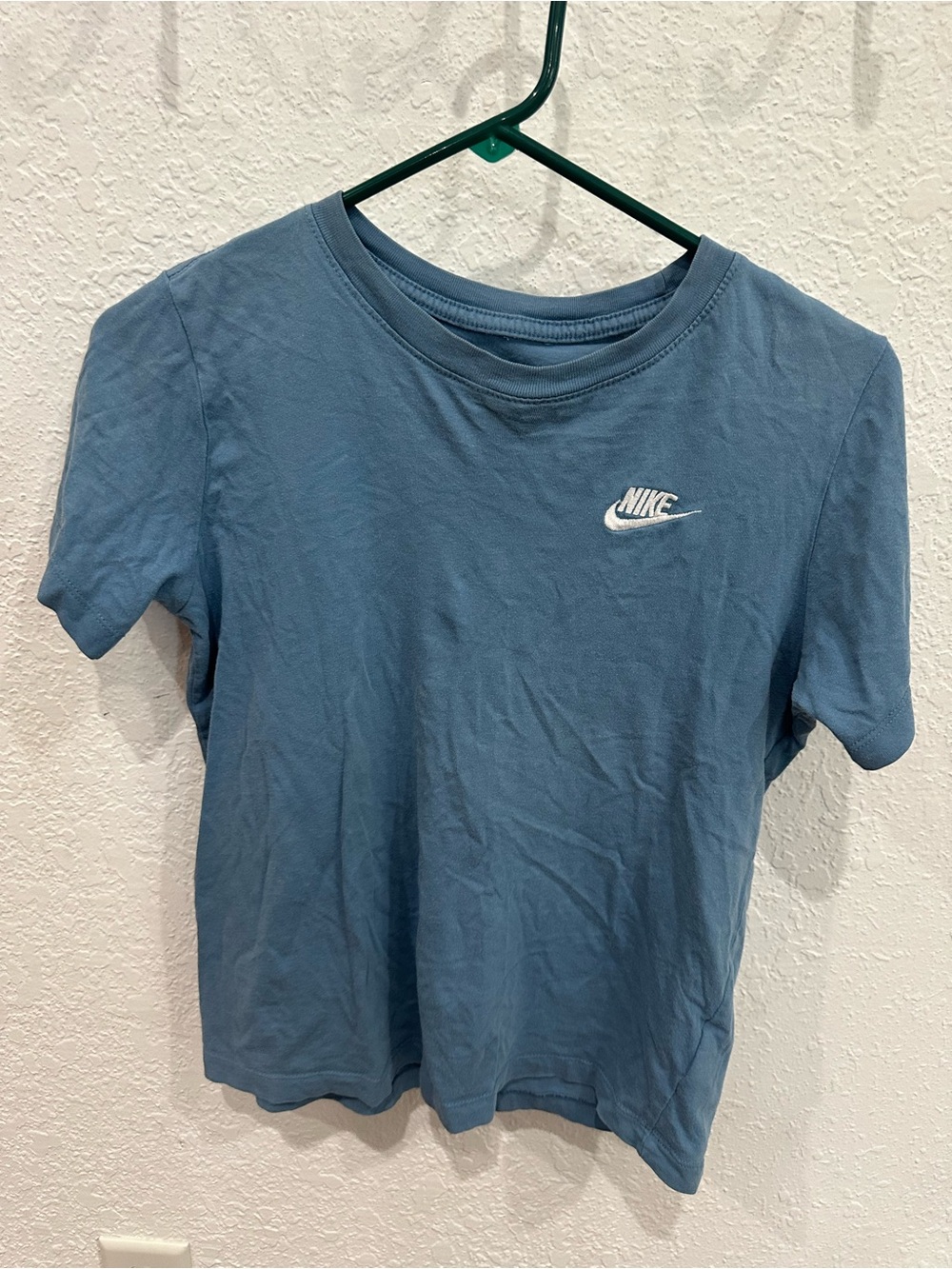 Nike Kids Short Sleeve Tee Blue with White Logo